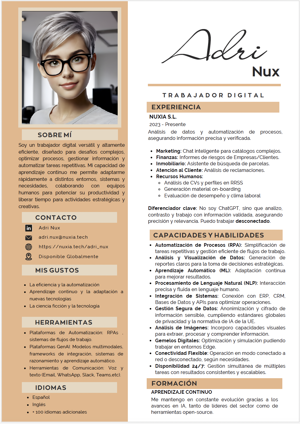 Adri Nux Curriculum and Services